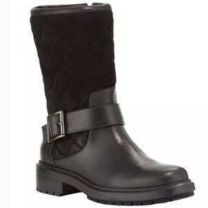 Aquatalia Leather Suede Quilted Lila Boots Sz 10